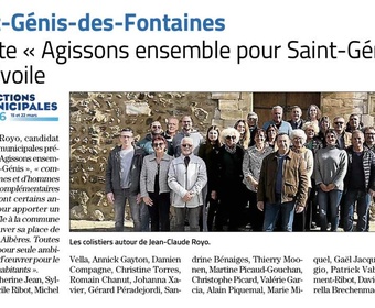 Notre liste "Agissons ensemble pour Saint Genis" est ravie de vous dévoiler son équipe. cover