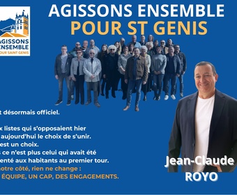 Agissons ensemble pour saint Genis : une équipe, un cap, des engagements. cover