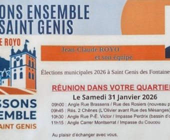 Réunion dans votre quartier le samedi 31 janvier 2026 cover