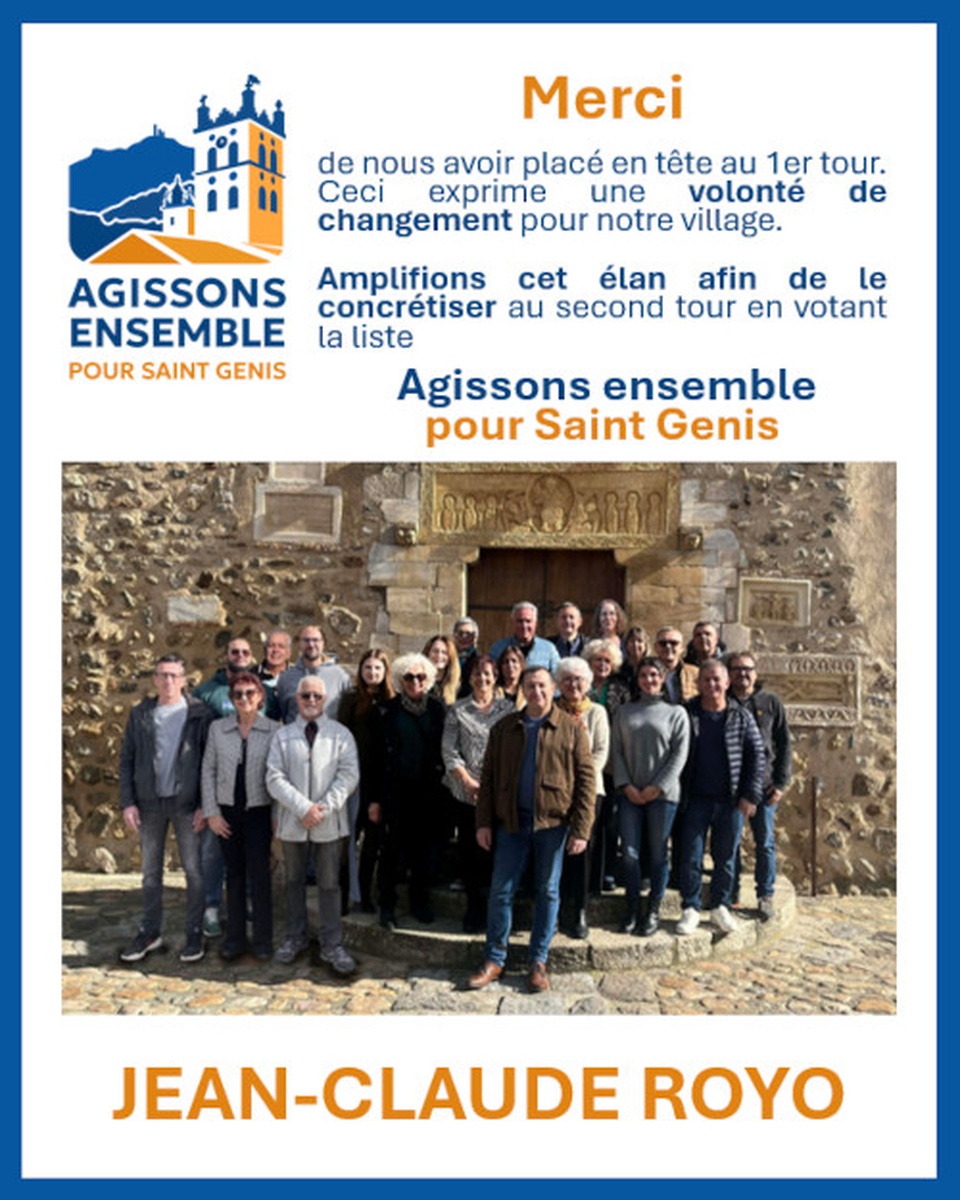 🙏🏻 MERCI ! Dimanche, avec 42,70 % des voix, vous avez placé notre liste en tête au premier tour de cette élection municipale. image